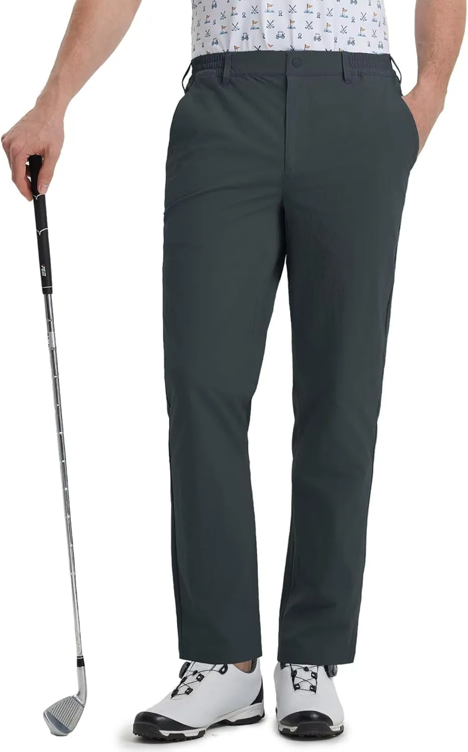 M MAELREG Mens Golf Pants 5 Pockets Lightweight - 30"/32"/34" Dry Fit Water-Resistant Stretch Dress Work Mens Casual Pants
