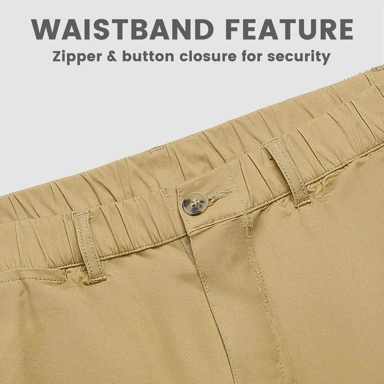 maamgic Men's Classic-fit 5.5" Cotton Casual Shorts Elastic Waistband with Multi-Pocket Daily Wear Walking Summer Outfit