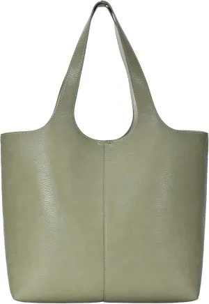 Madison West Elle Tote | Vegan Leather Tote Bags for Women with Double Handles and Scoop neck | 17.5" L x 6" W x 13" H