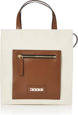 Marni SHMP0068Q0P2994Z3O83 Women's Tote Bag, STONE WHITE MOCA [Parallel Import]