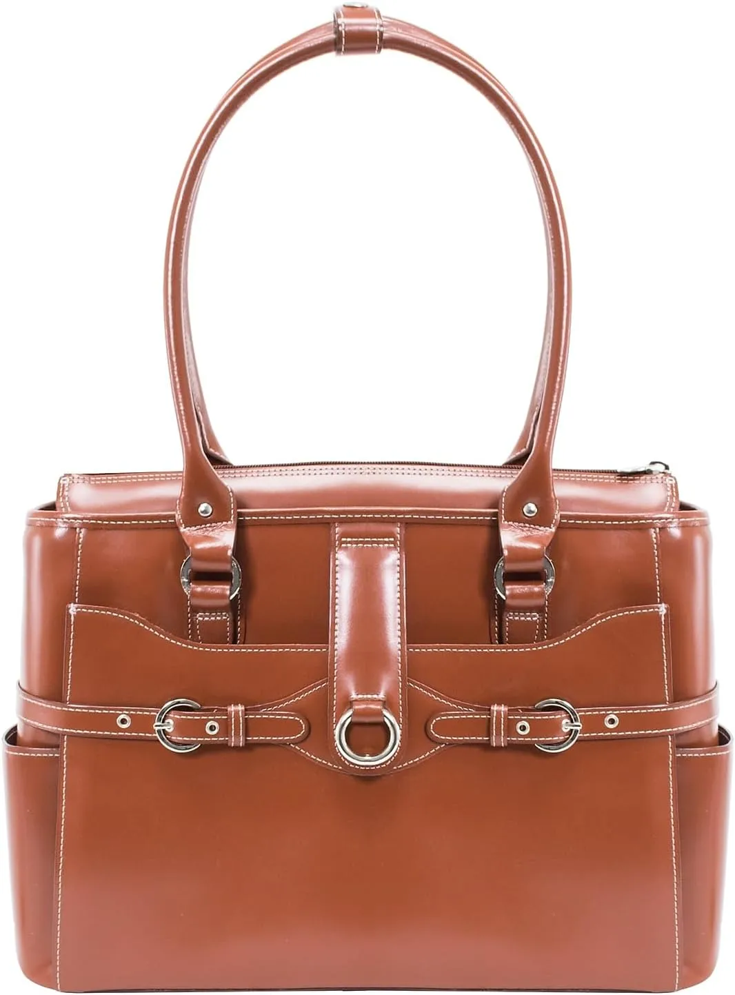 McKlein 15" Leather Ladies' Laptop Briefcase- WILLOW SPRINGS- Brown