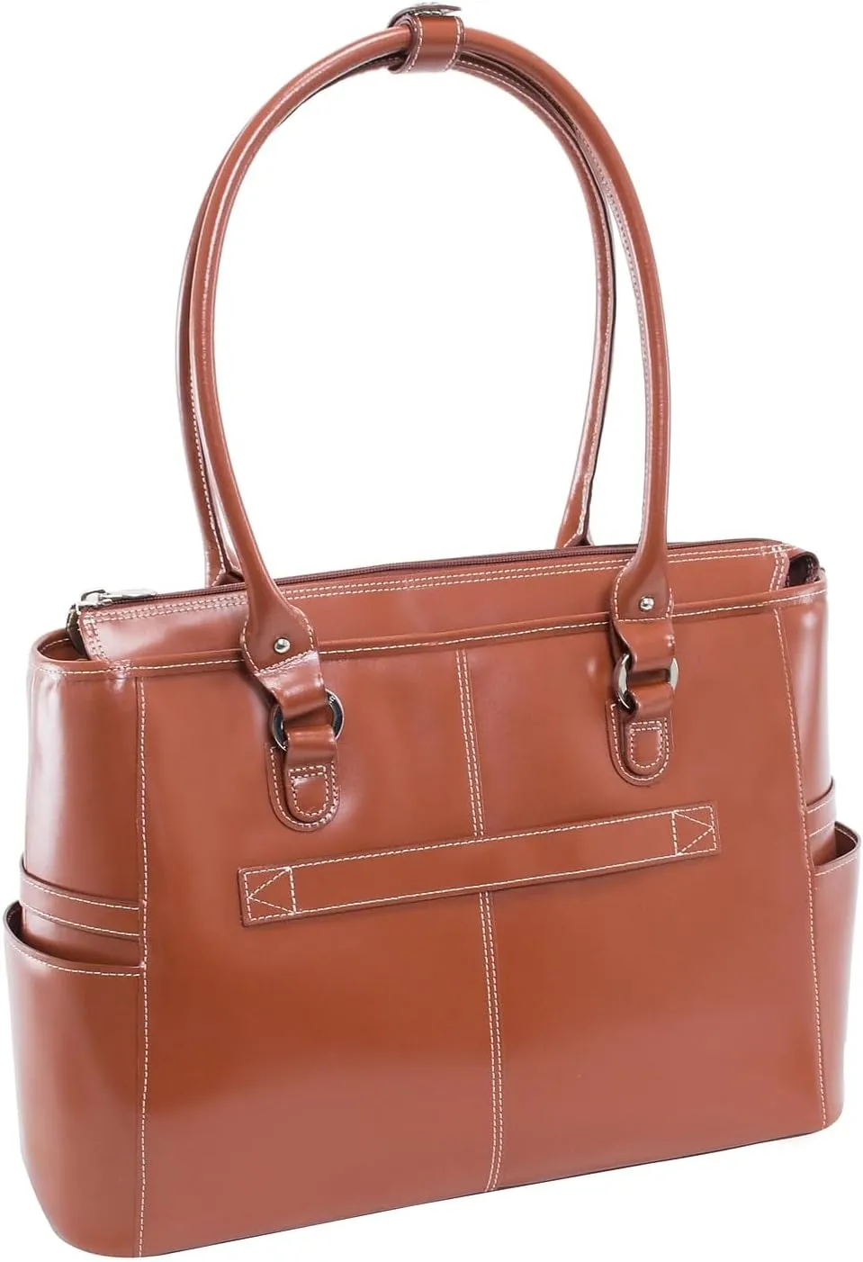 McKlein 15" Leather Ladies' Laptop Briefcase- WILLOW SPRINGS- Brown