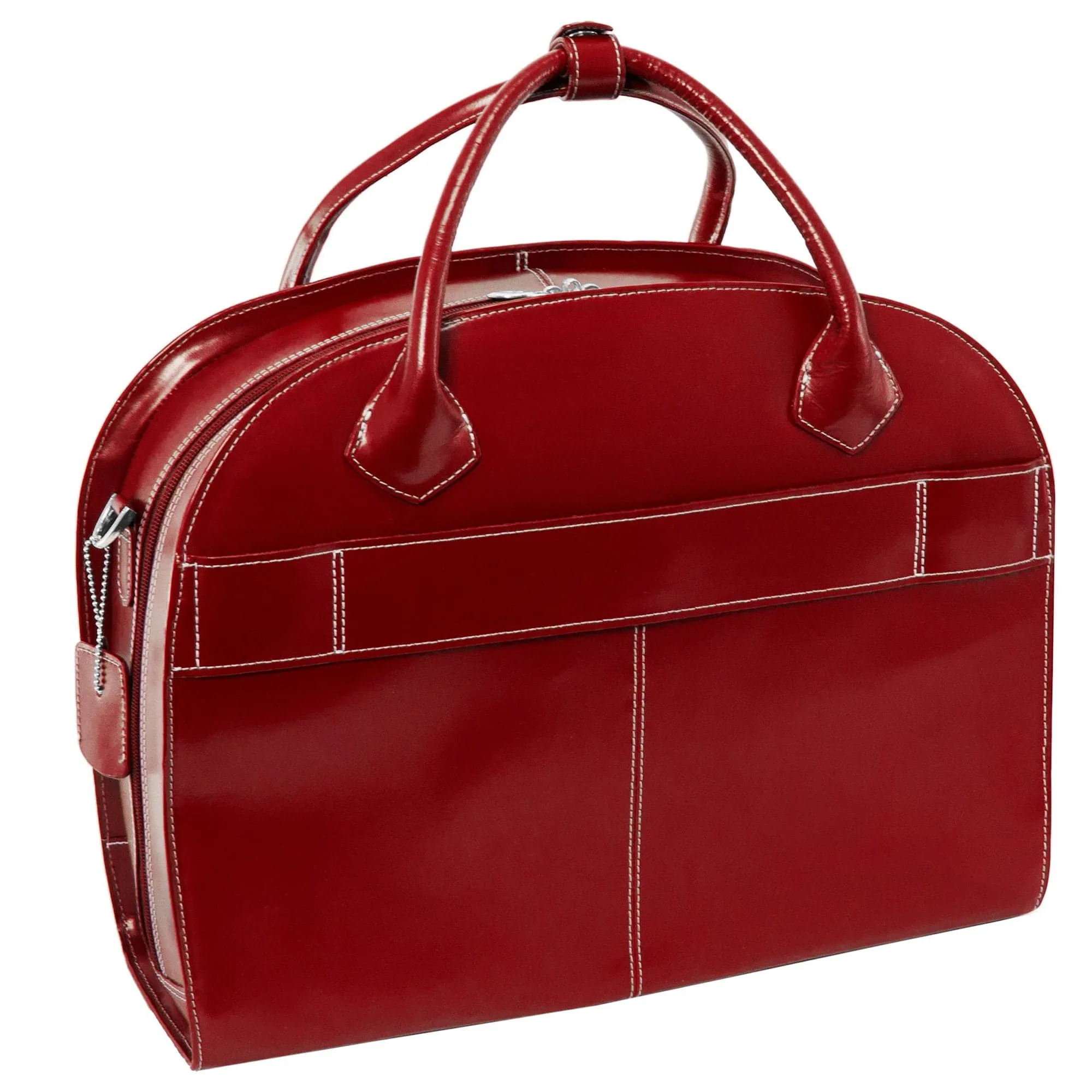 McKlein USA Glen Ellyn 15" Leather Patented Detachable-Wheeled Laptop Briefcase