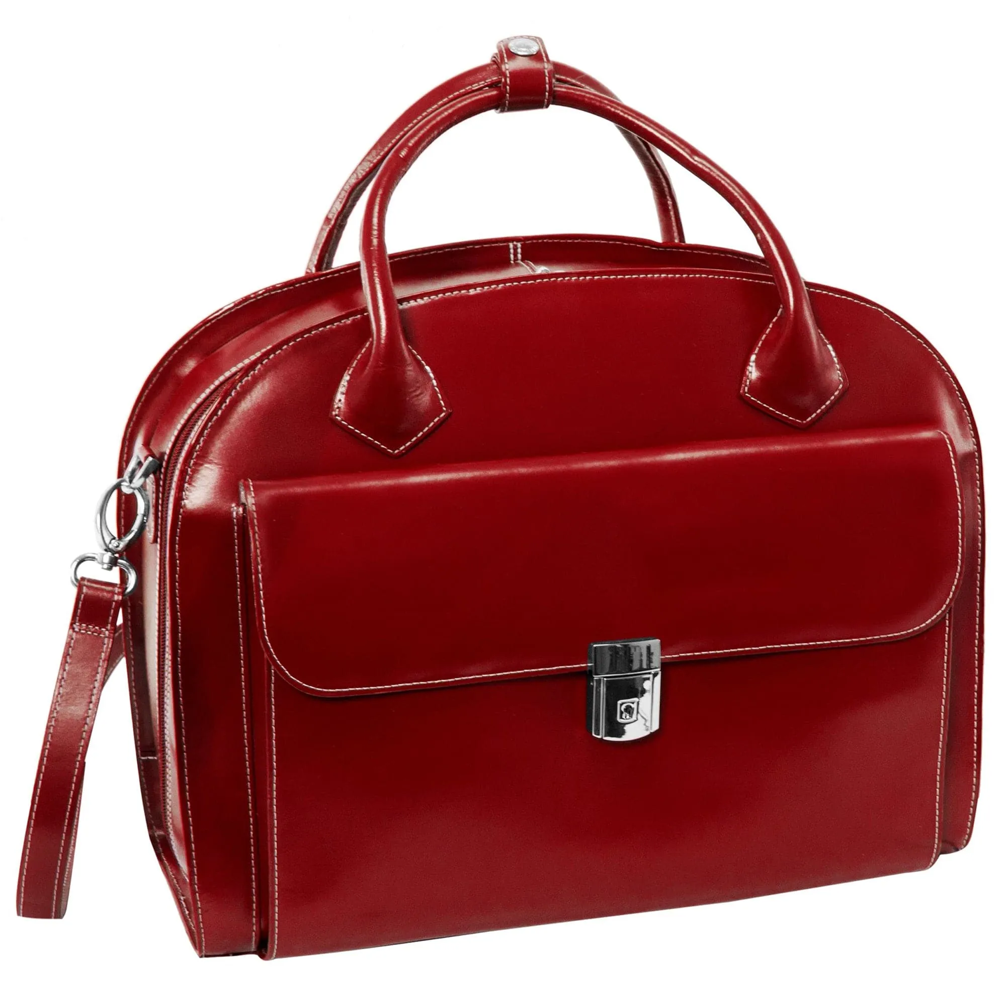 McKlein USA Glen Ellyn 15" Leather Patented Detachable-Wheeled Laptop Briefcase