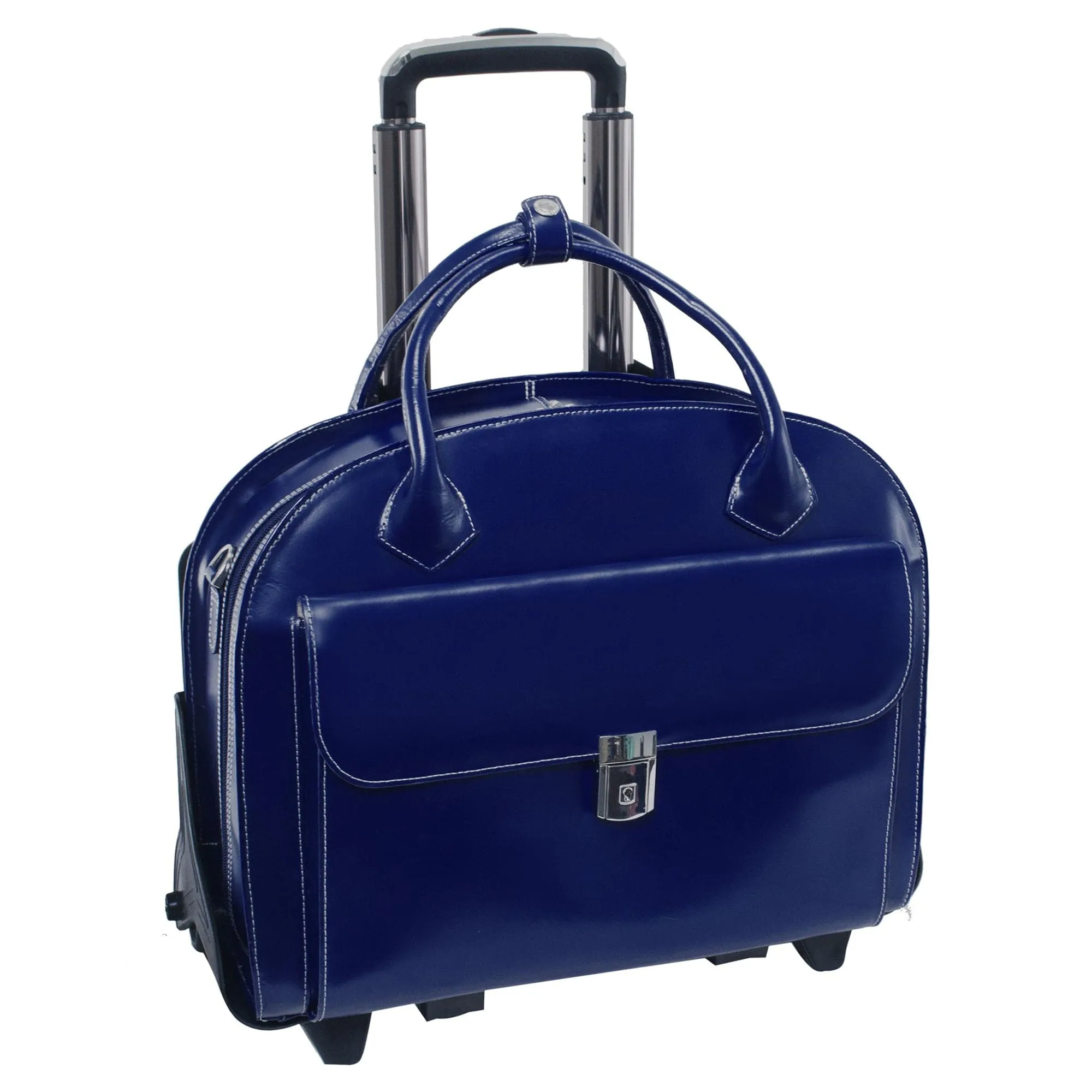 McKlein USA Glen Ellyn 15" Leather Patented Detachable-Wheeled Laptop Briefcase