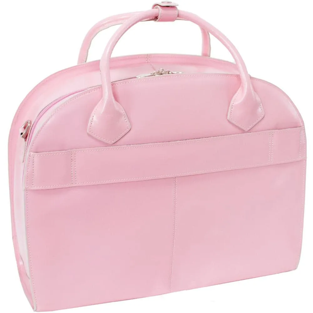 McKlein USA Glen Ellyn 15" Leather Patented Detachable-Wheeled Laptop Briefcase