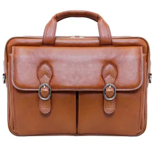 McKlein USA Kenwood 15.6" Leather Double Compartment Laptop Briefcase