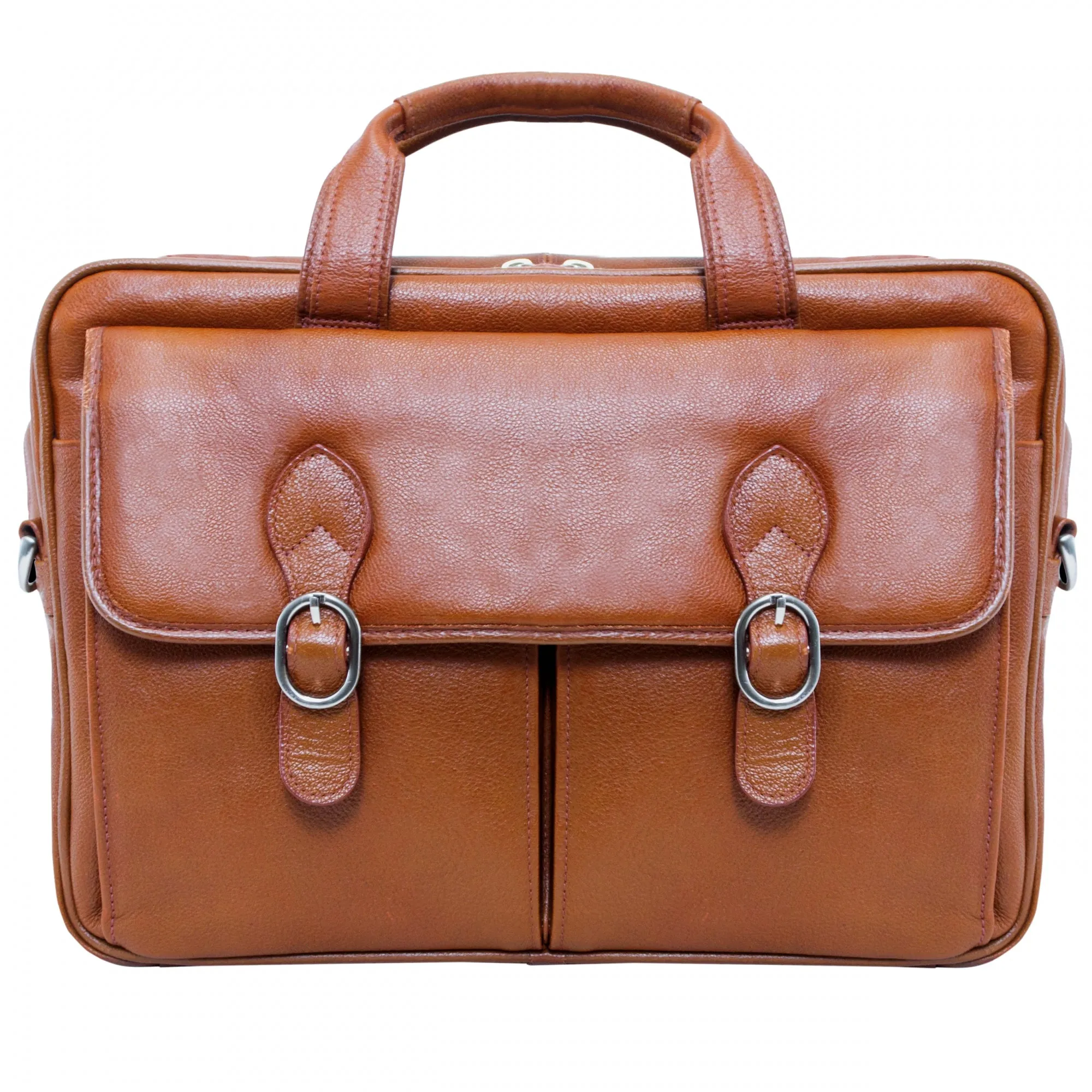 McKlein USA Kenwood 15.6" Leather Double Compartment Laptop Briefcase