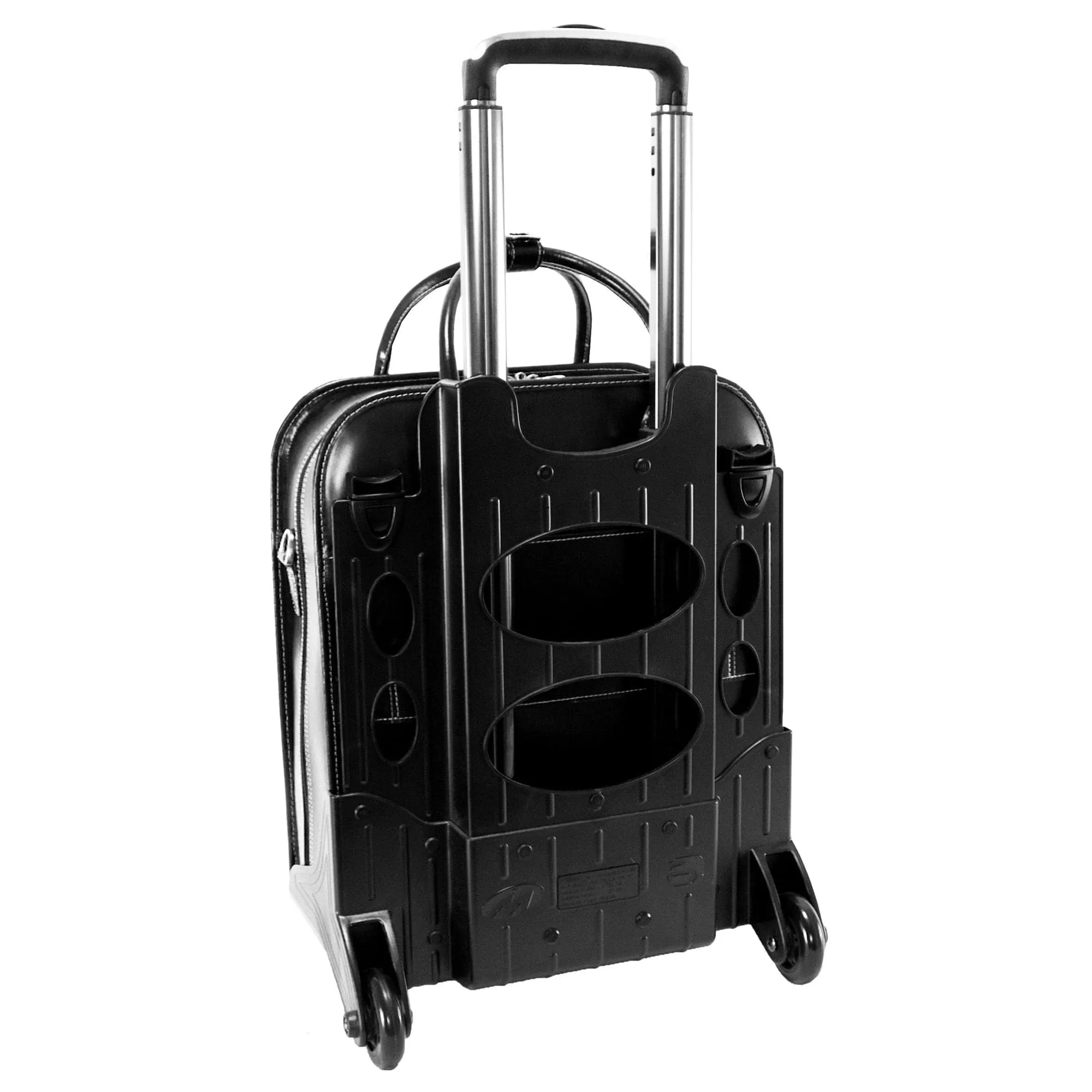 McKlein USA La Grange 15" Leather Vertical Patented Detachable-Wheeled Laptop Briefcase