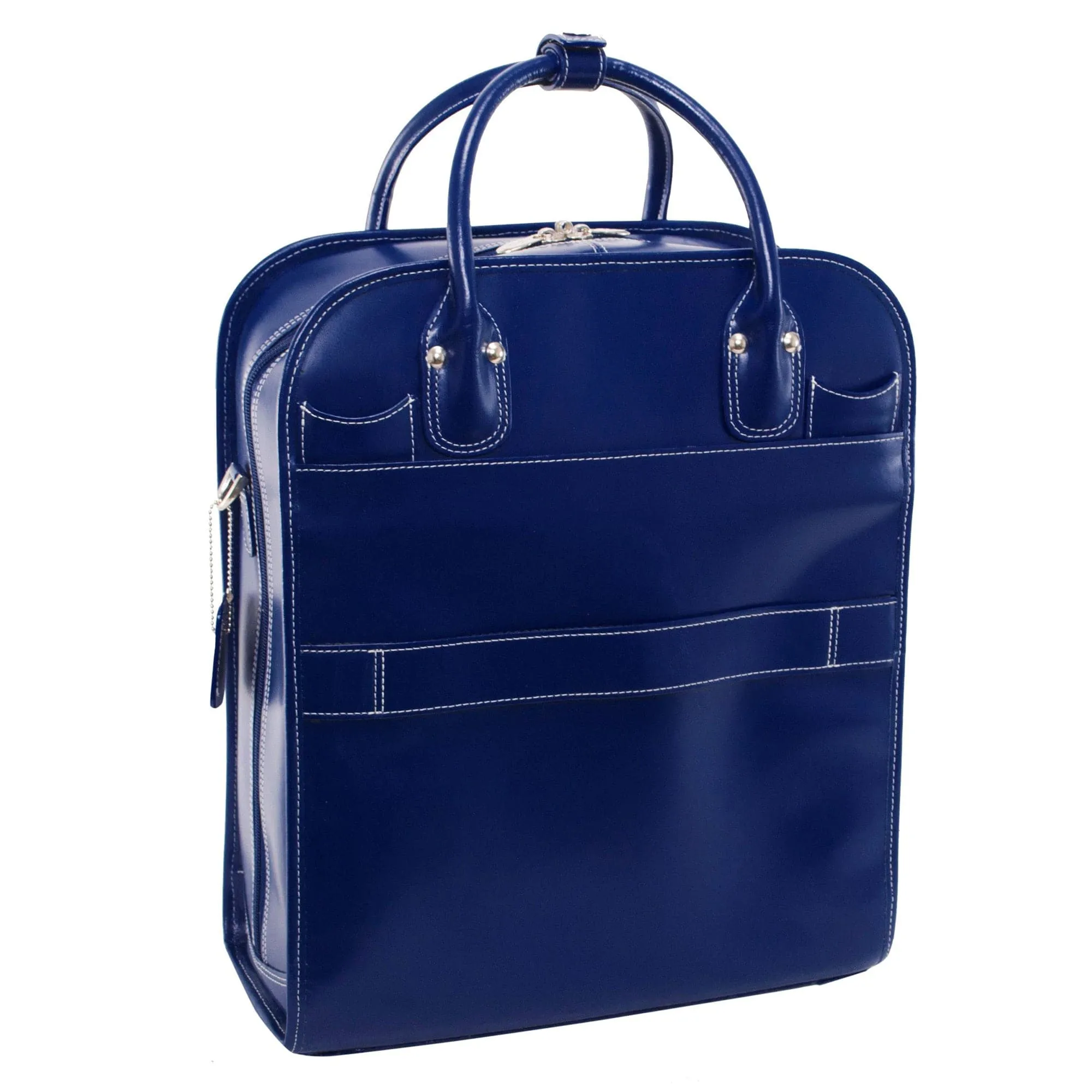 McKlein USA La Grange 15" Leather Vertical Patented Detachable-Wheeled Laptop Briefcase