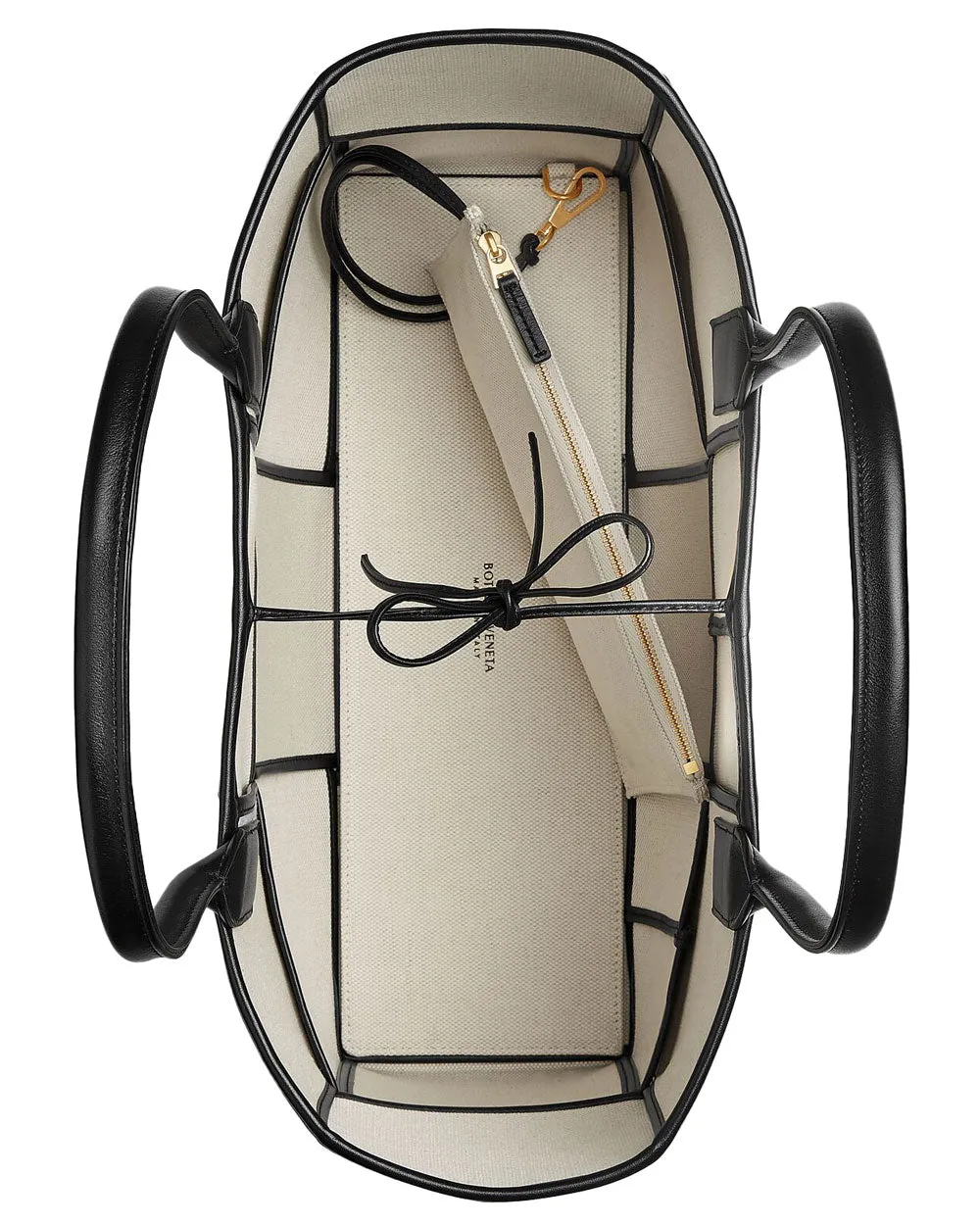 Medium Arco Tote in Natural and Black