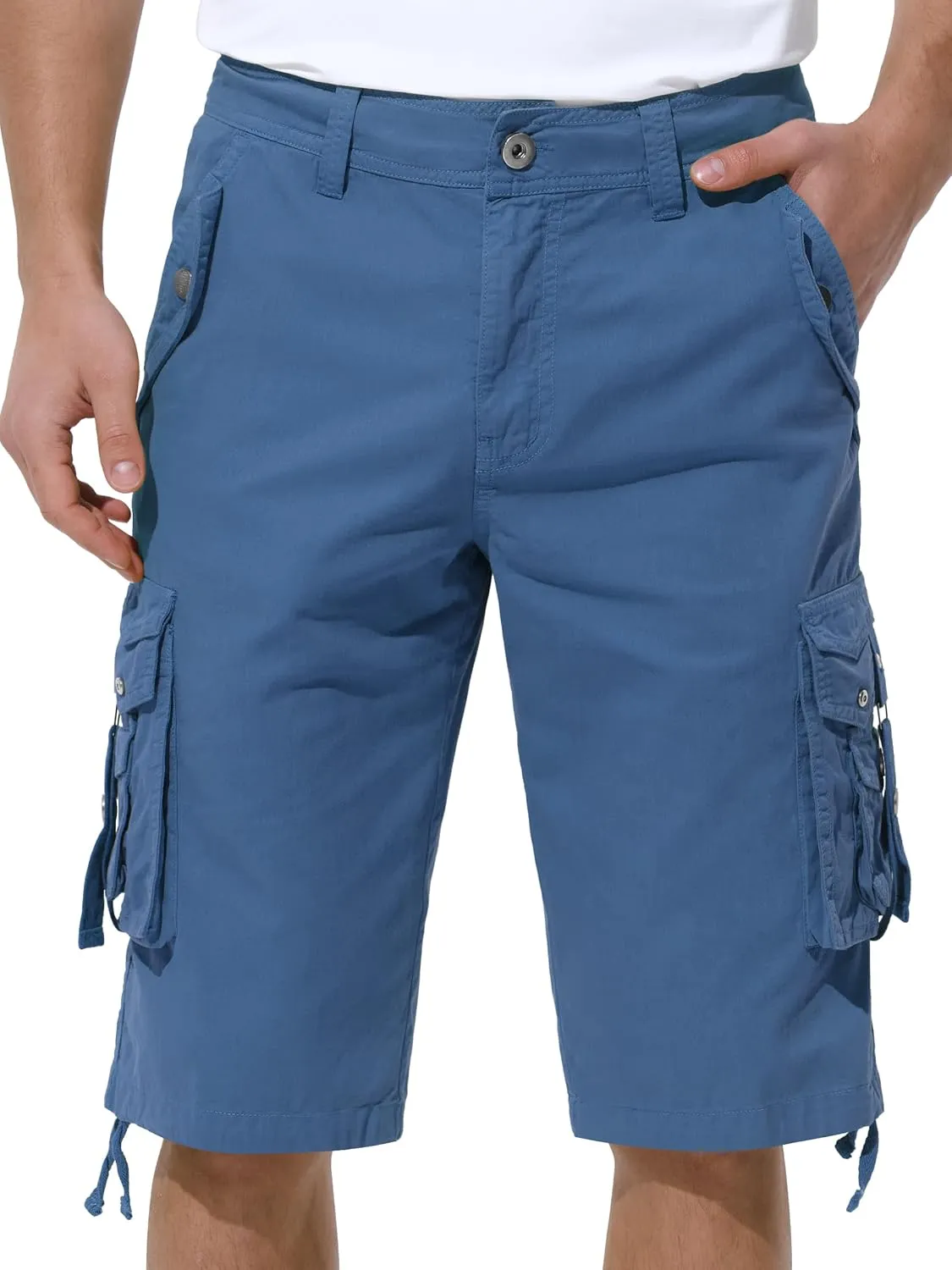 Mens Cargo Shorts Casual Shorts Hiking Shorts Below Knee Relaxed Fit Multi Pockets Running Joggers Outdoor Mens Shorts