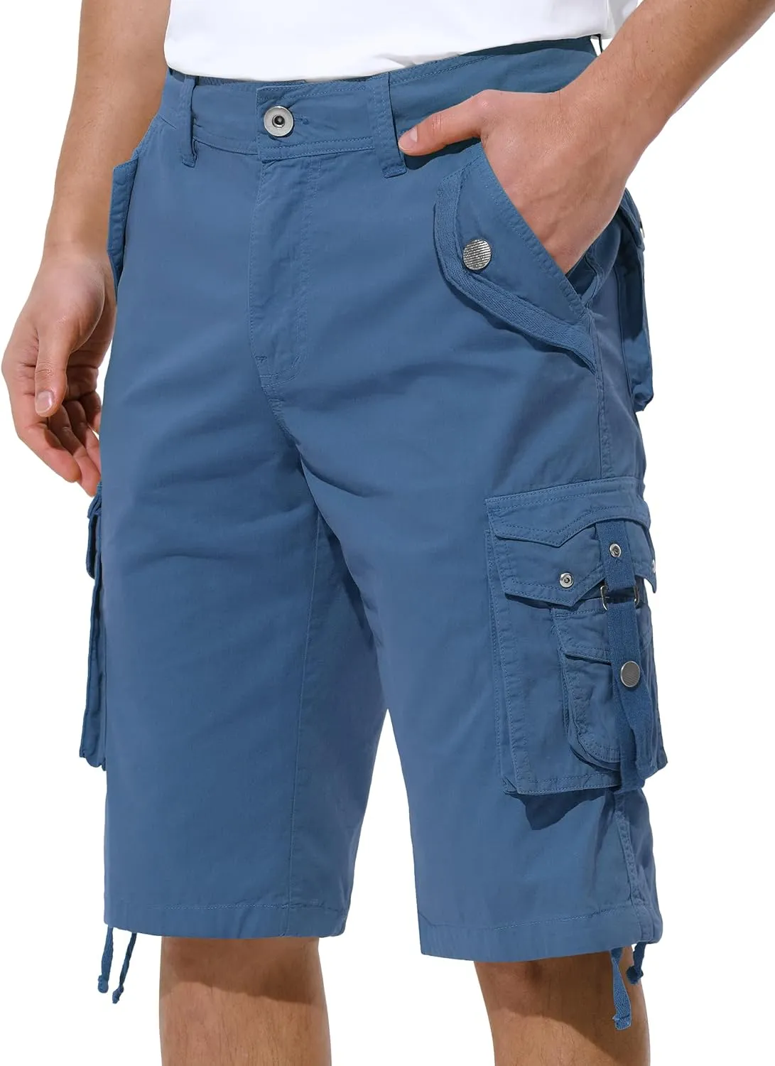 Mens Cargo Shorts Casual Shorts Hiking Shorts Below Knee Relaxed Fit Multi Pockets Running Joggers Outdoor Mens Shorts