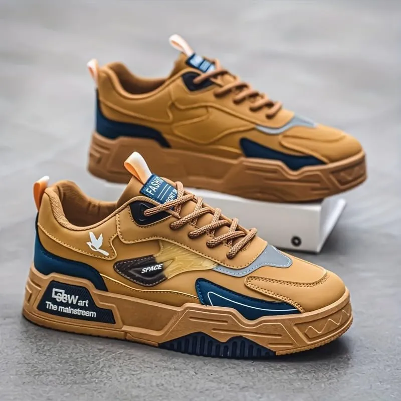 Men's Fashion Casual Skateboard Shoes, Work Driving Business Sports Shoes Multi-Color