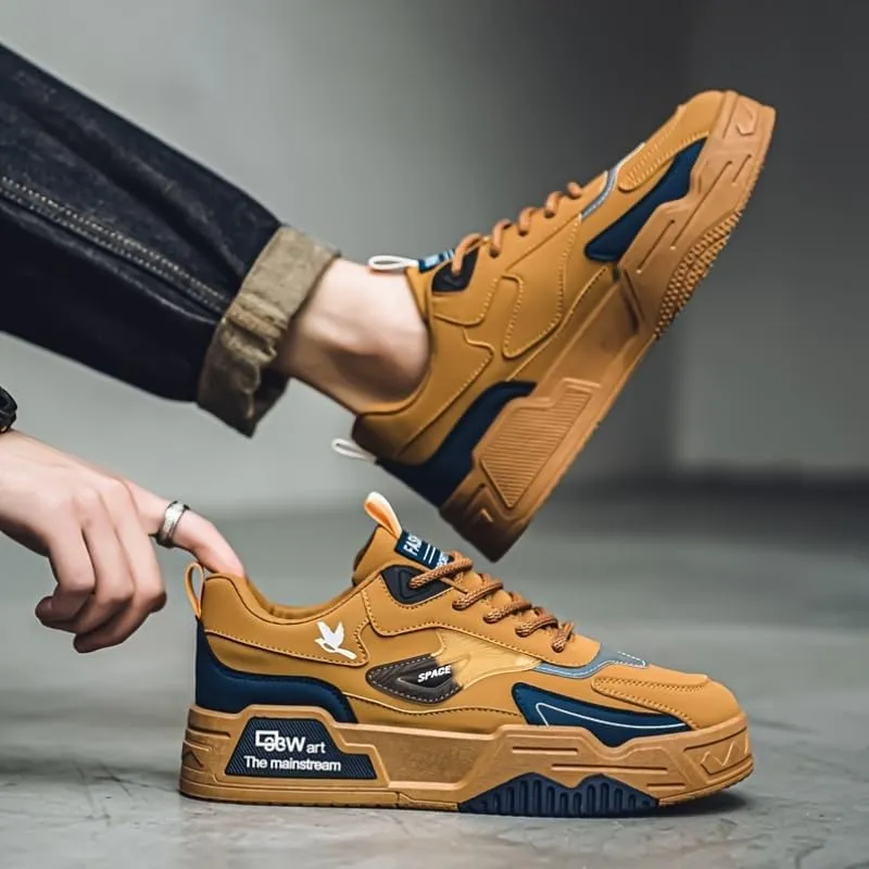 Men's Fashion Casual Skateboard Shoes, Work Driving Business Sports Shoes Multi-Color