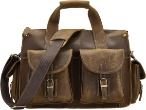 Men's Genuine Leather Messenger Bag Laptop Briefcase Vintage Handbag