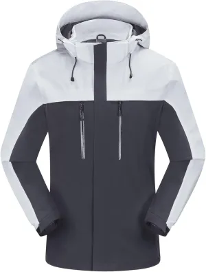 Men's Jacket with Hood Waterproof Windbreaker Lightweight Rainproof Jacket