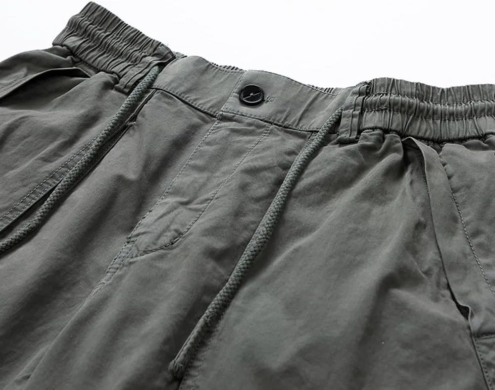 Men's Regular Fit Cargo Shorts Summer Cotton Large Pockets Work Shorts