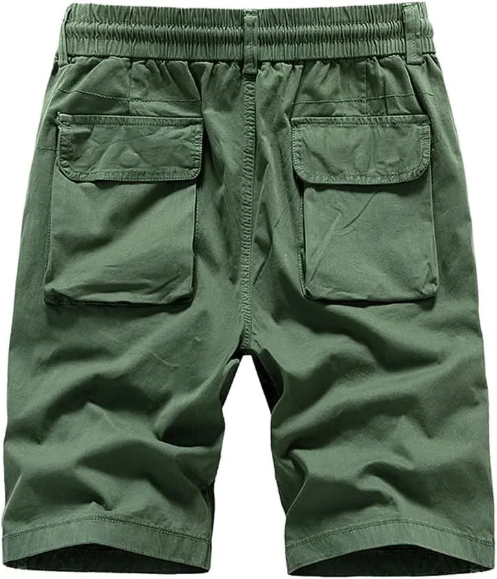 Men's Regular Fit Cargo Shorts Summer Cotton Large Pockets Work Shorts