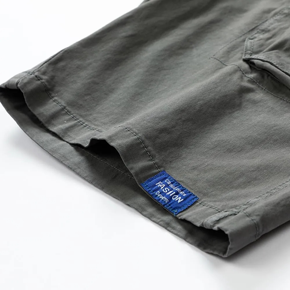 Men's Regular Fit Cargo Shorts Summer Cotton Large Pockets Work Shorts