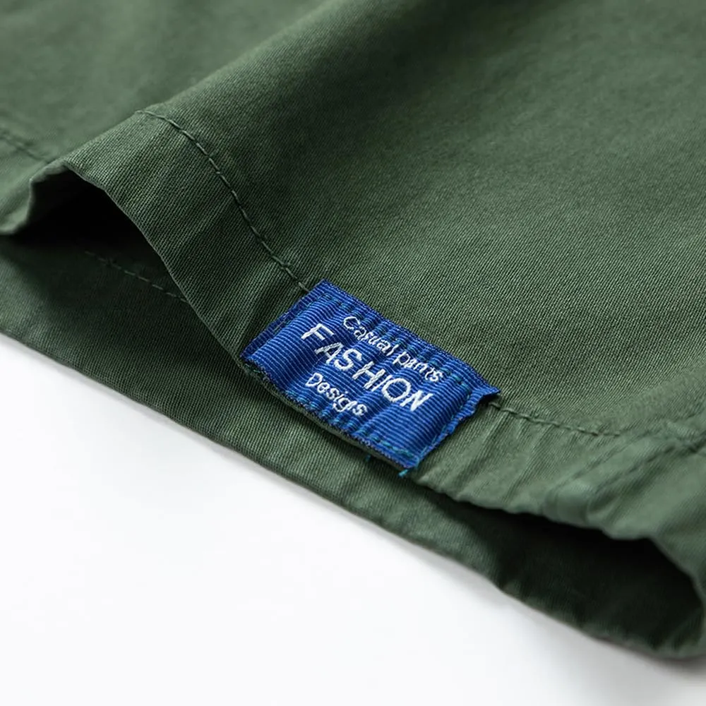 Men's Regular Fit Cargo Shorts Summer Cotton Large Pockets Work Shorts