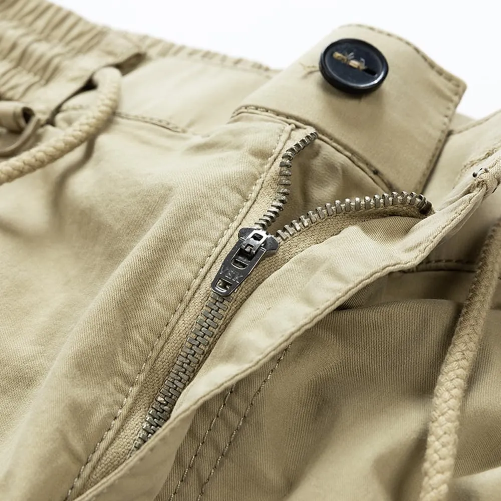 Men's Regular Fit Military Cargo Shorts Summer Cotton Multi Pockets Work Shorts