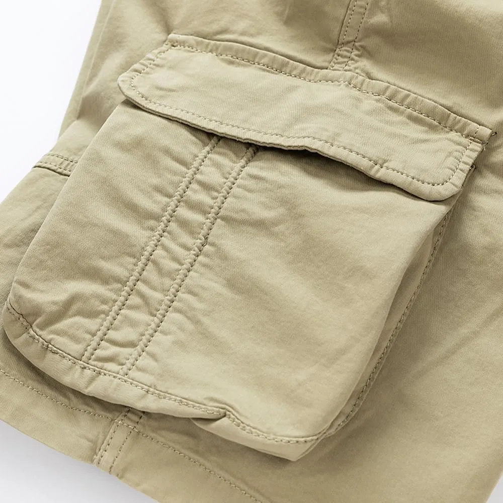 Men's Regular Fit Military Cargo Shorts Summer Cotton Multi Pockets Work Shorts