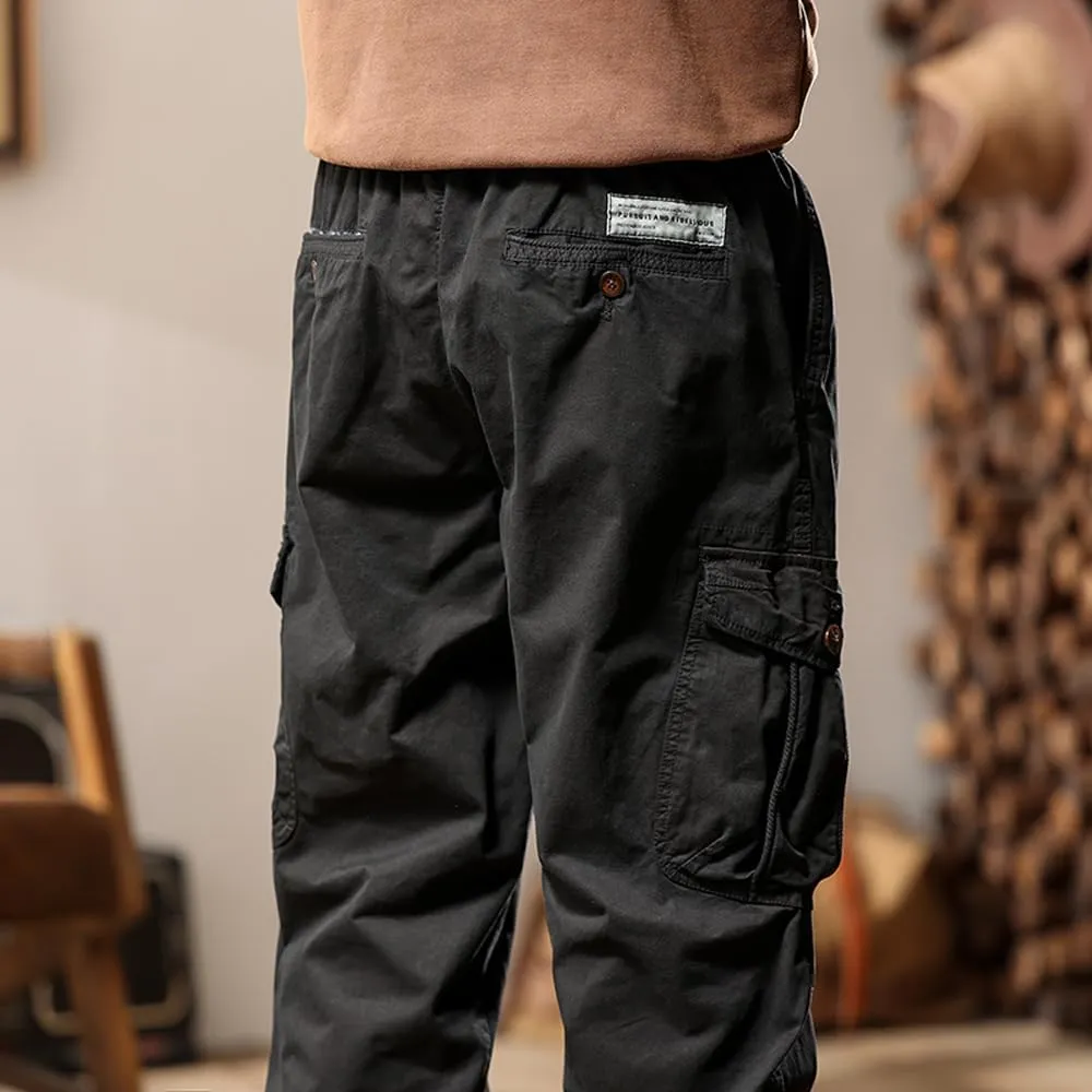 Men's Tactical Cargo Pants Cotton Regular Fit Multi Pockets Work Pants