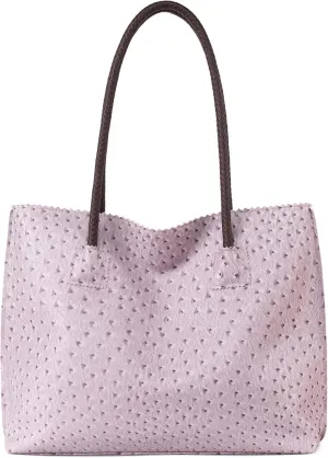 Milan Chiva Tote Bag for Women with Zipper Large Ostrich Vegan Leather Shoulder Purses and Handbags
