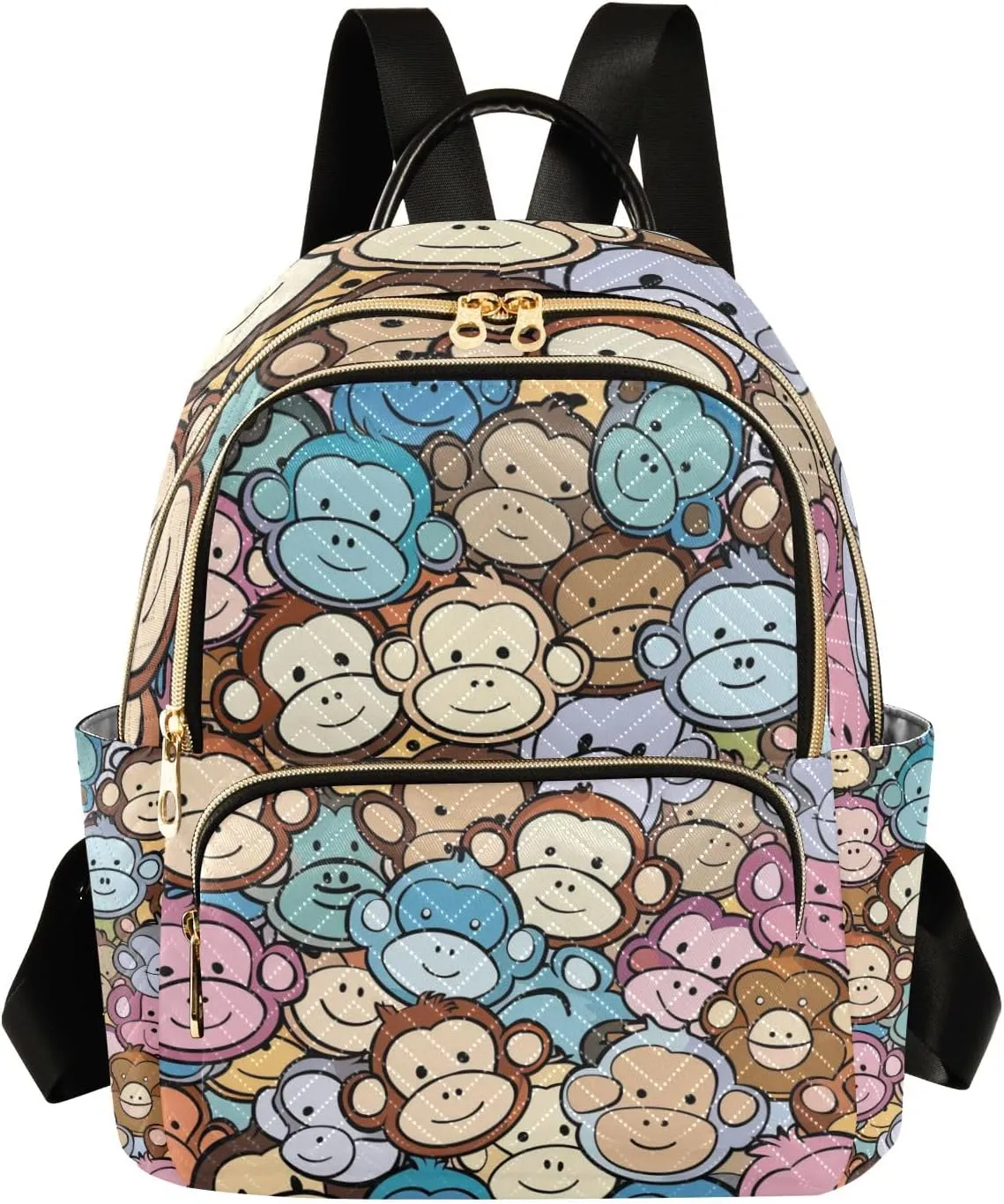 Mini Backpack Purse for Women, Small Monkey Travel Bag Casual Daypack Shoulder Bag