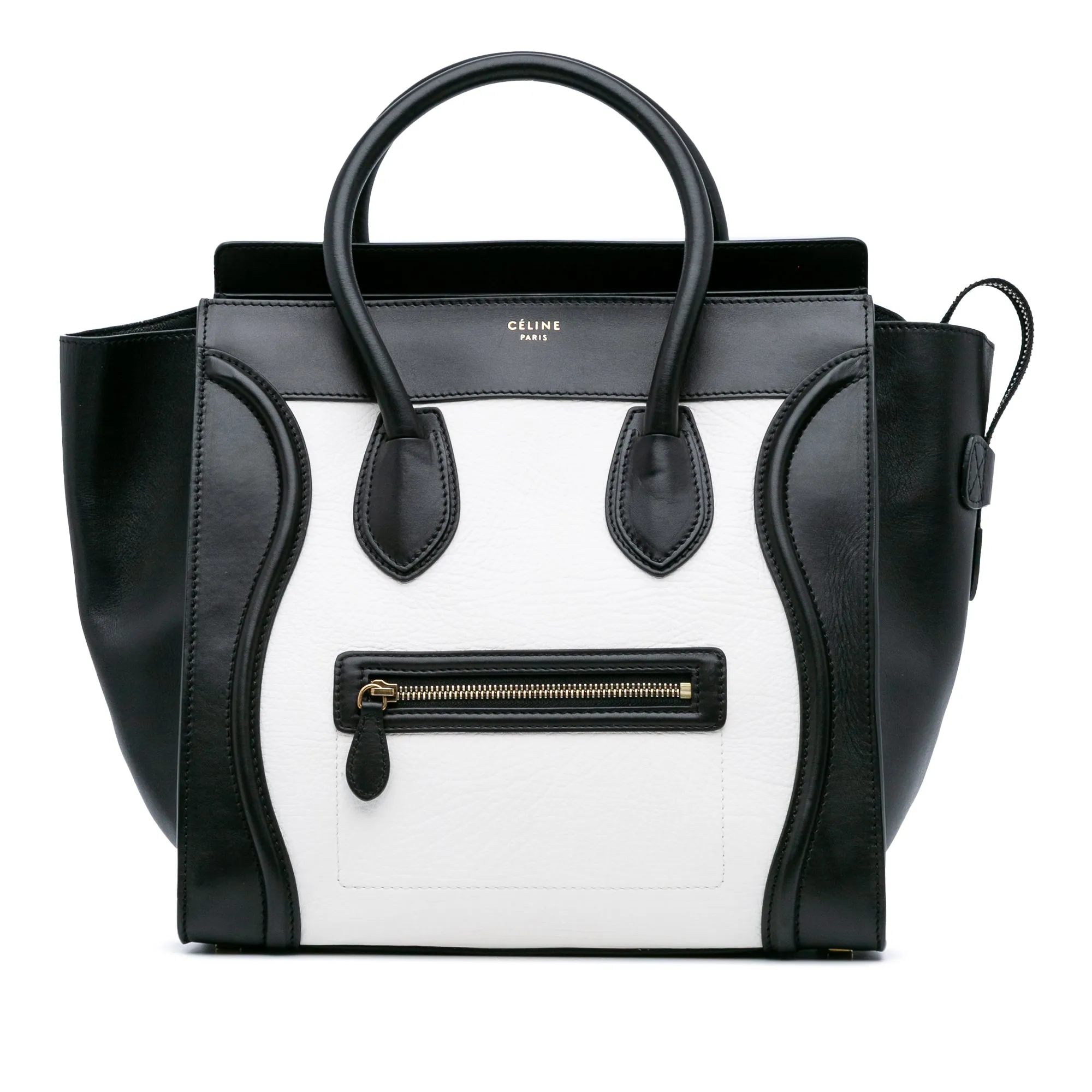 Mini Bicolor Calfskin Luggage Tote