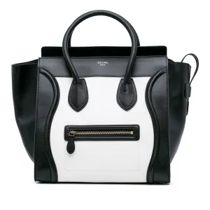 Mini Bicolor Calfskin Luggage Tote