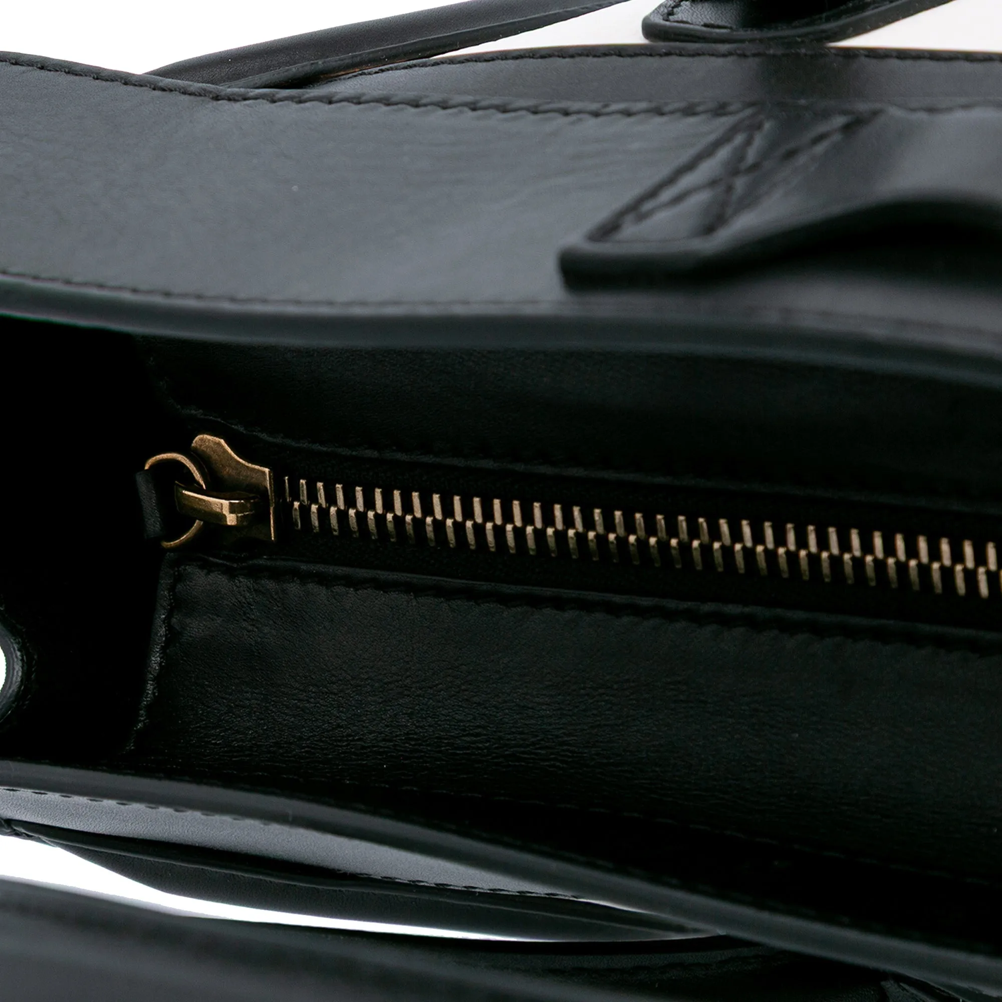 Mini Bicolor Calfskin Luggage Tote