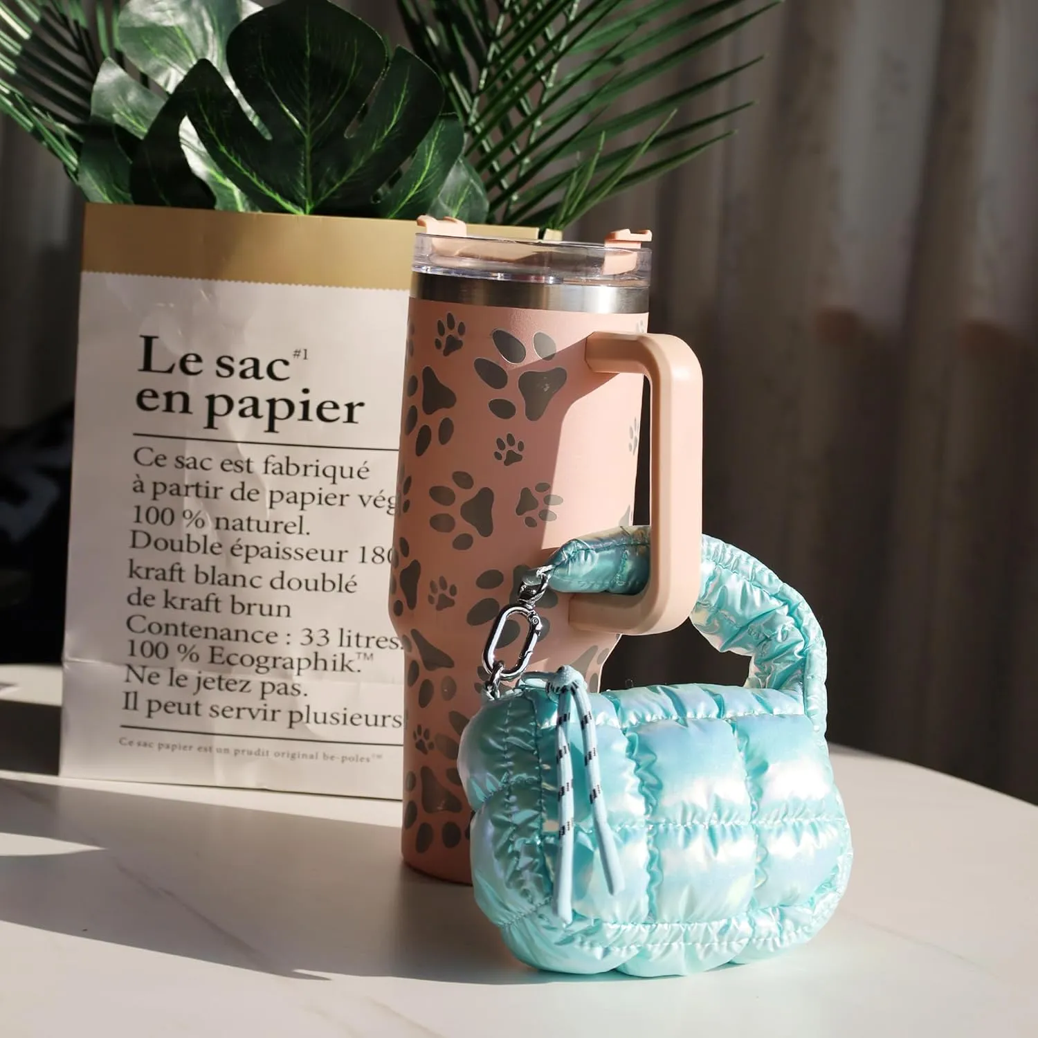 Mini Quilted Wristlet Bag for Women, Puffer Handbags,Evening Bags,Charm Lipstick Bag,Cute bag Charm for Gift