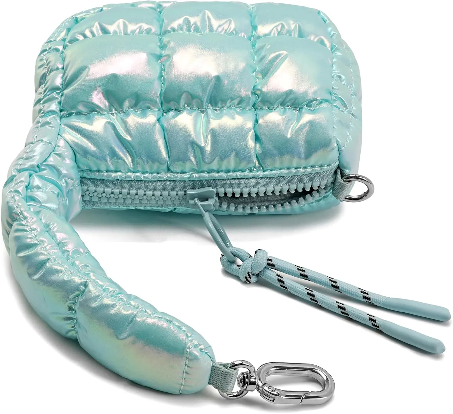 Mini Quilted Wristlet Bag for Women, Puffer Handbags,Evening Bags,Charm Lipstick Bag,Cute bag Charm for Gift