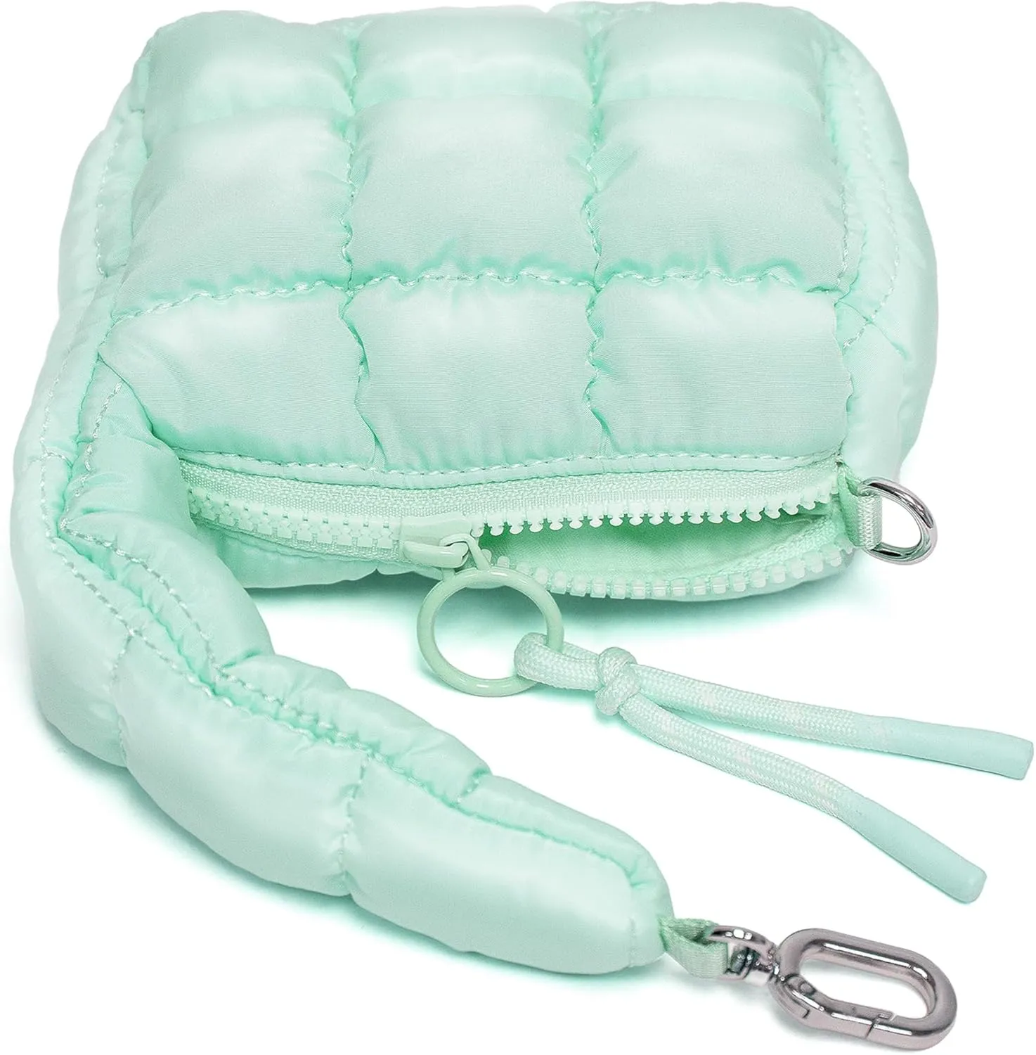 Mini Quilted Wristlet Bag for Women, Puffer Handbags,Evening Bags,Charm Lipstick Bag,Cute bag Charm for Gift