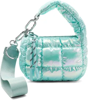 Mini Quilted Wristlet Bag for Women, Puffer Handbags,Evening Bags,Charm Lipstick Bag,Cute bag Charm for Gift