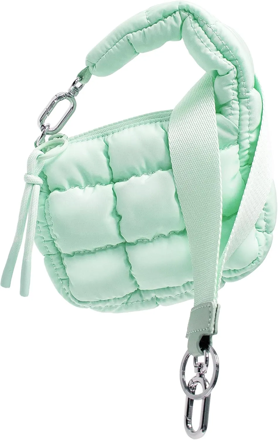 Mini Quilted Wristlet Bag for Women, Puffer Handbags,Evening Bags,Charm Lipstick Bag,Cute bag Charm for Gift