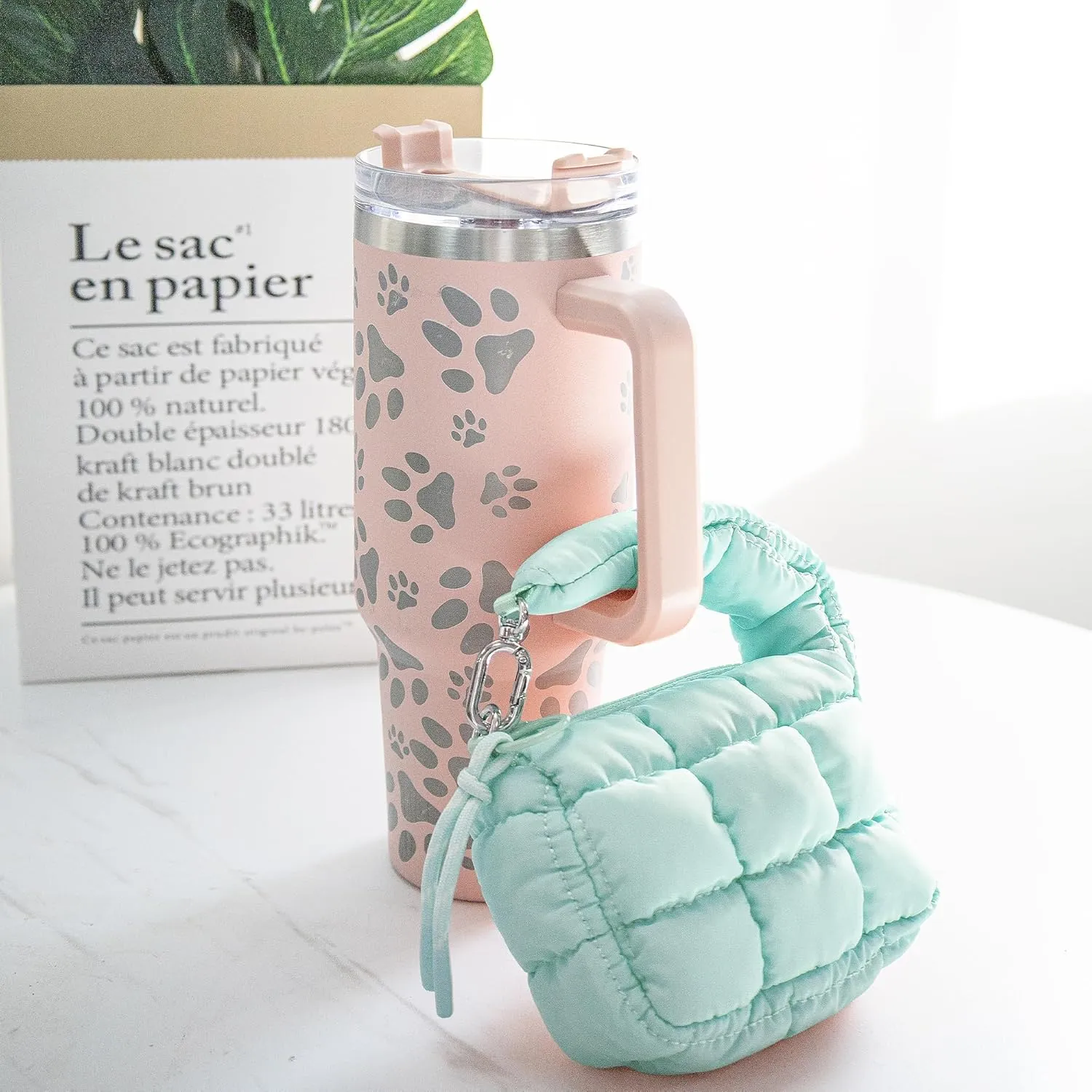 Mini Quilted Wristlet Bag for Women, Puffer Handbags,Evening Bags,Charm Lipstick Bag,Cute bag Charm for Gift