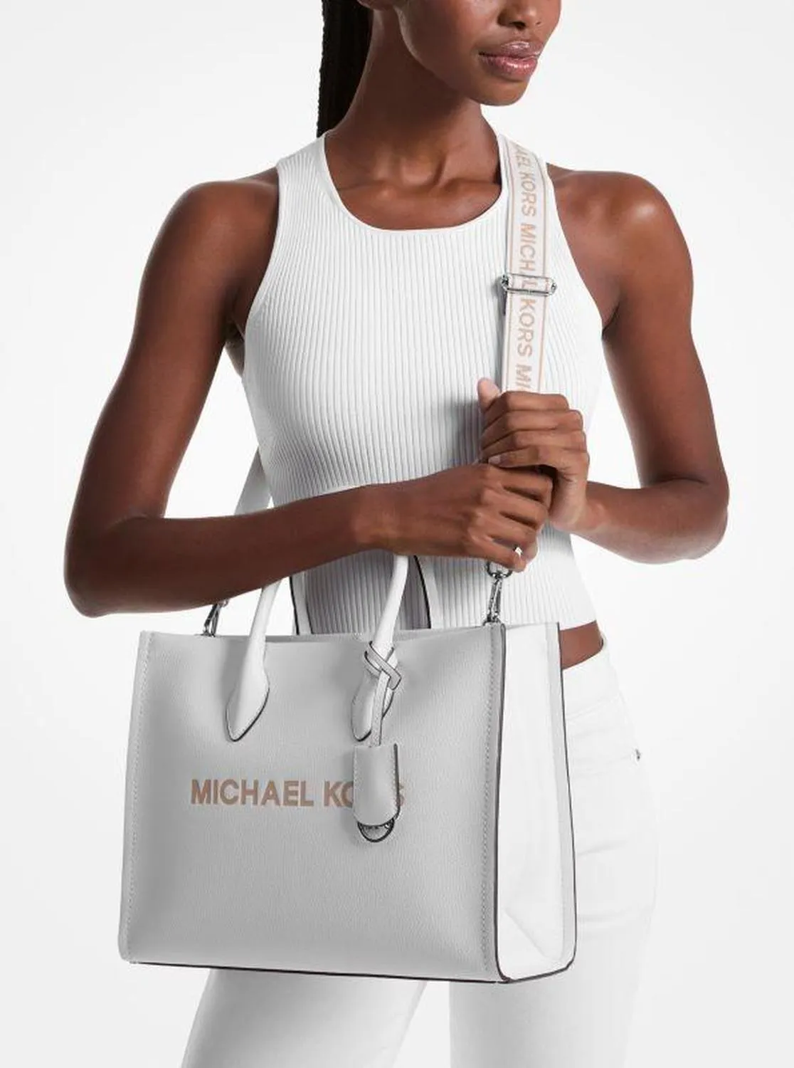 Mirella Medium Pebbled Leather Tote Bag