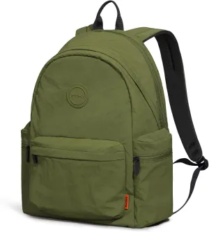 mixi Outdoor Lightweight Backpack Casual Carry On Laptop Backpack Travel Bookbag for Women Men, Water Resistant Durable Hiking Bag for Camping Weekender Sports College Work, 17 Inch, Jungle Green