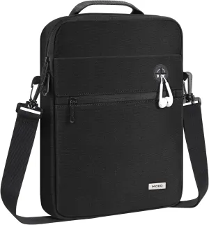 MoKo 12.9 Inch Tablet Bag,360° Protective Carrying Case Fits 13 Inch New iPad Pro M4 & Air M2 2024, iPad Pro 12.9 M2&M1,Galaxy Tab S8 /S9  12.4,with Multi-Pockets,Shoulder Strap & Earphone Port,Black