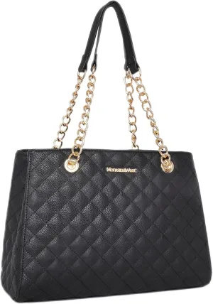 Montana West MEDIUM Tote Bag for Women Quilted Chain Handbags Shoulder Purse