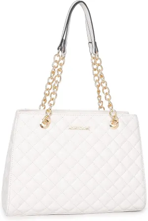Montana West MEDIUM Tote Bag for Women Quilted Chain Handbags Shoulder Purse