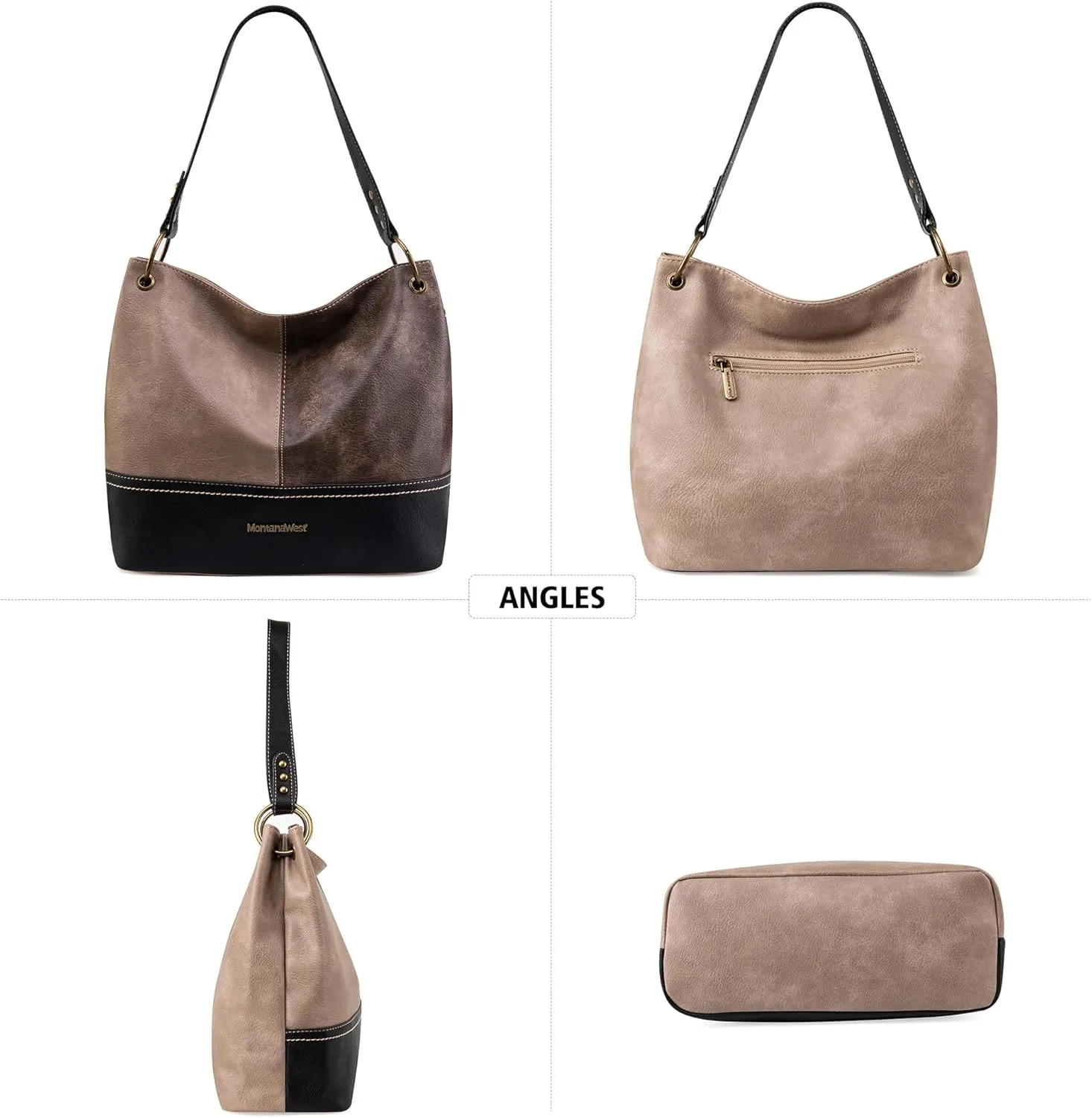 Montana West Purses for Women Hobo Shoulder Handbags with Zipper