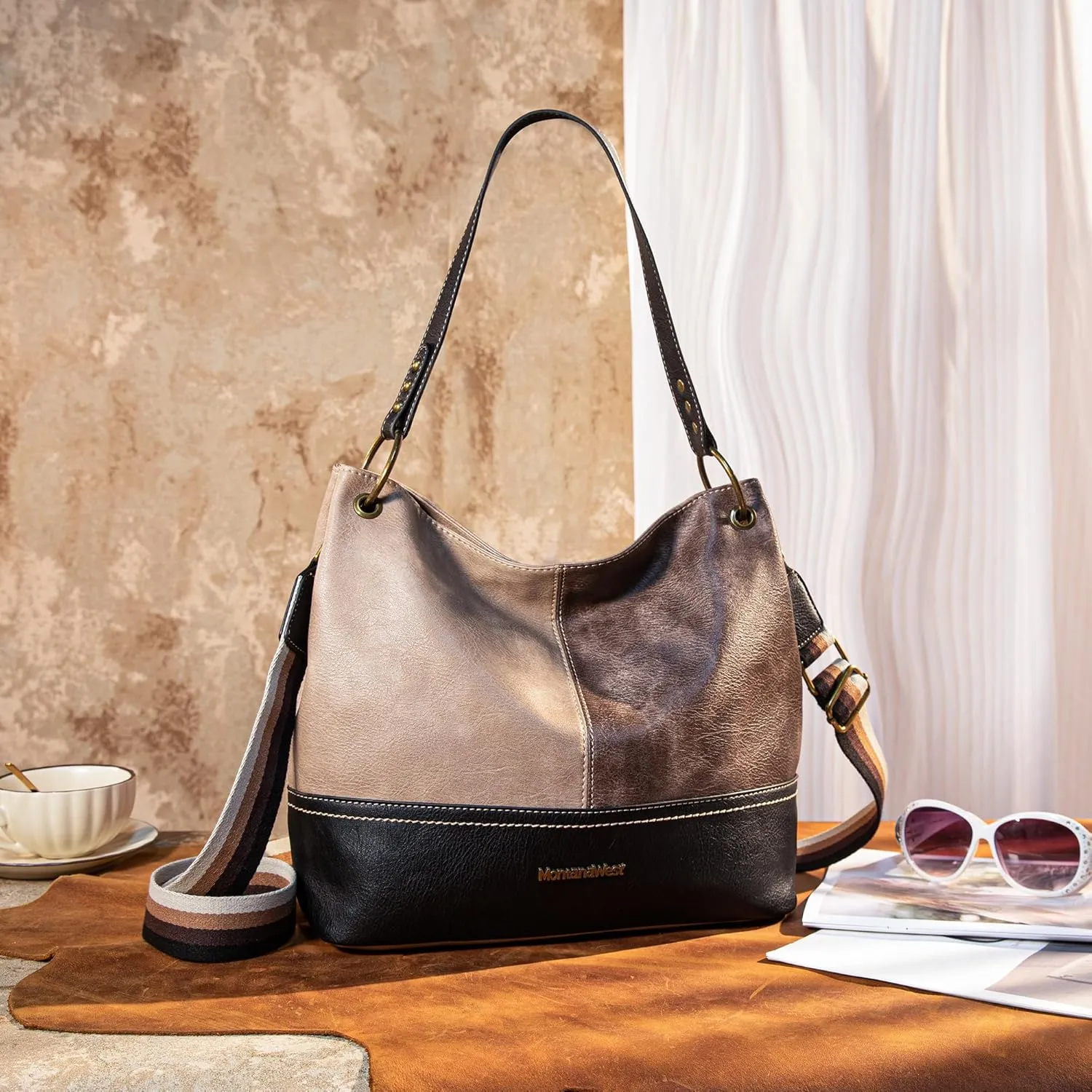 Montana West Purses for Women Hobo Shoulder Handbags with Zipper