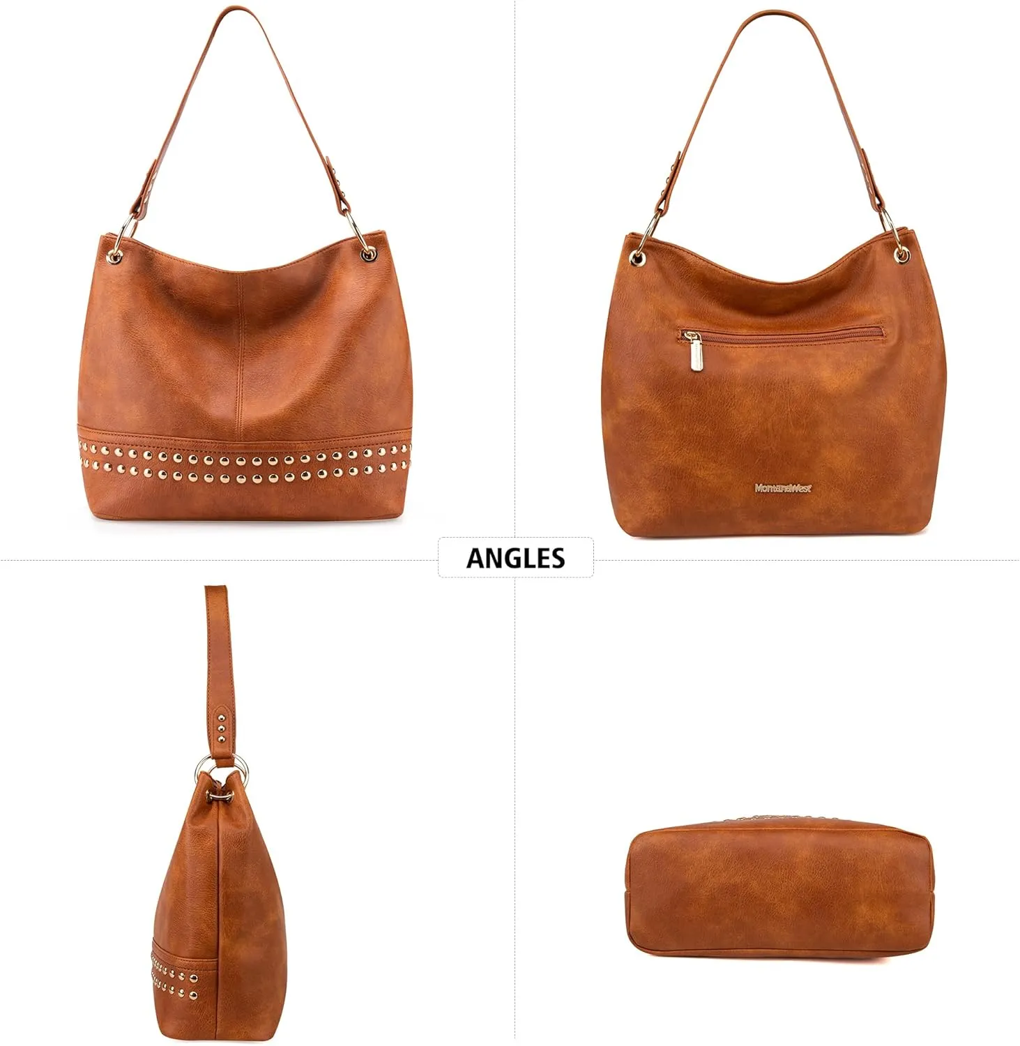 Montana West Purses for Women Hobo Shoulder Handbags with Zipper