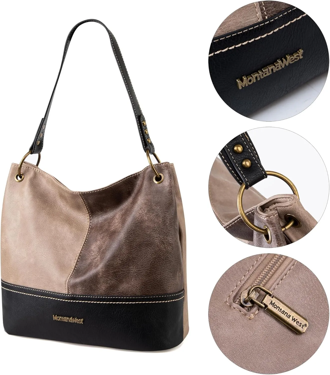 Montana West Purses for Women Hobo Shoulder Handbags with Zipper