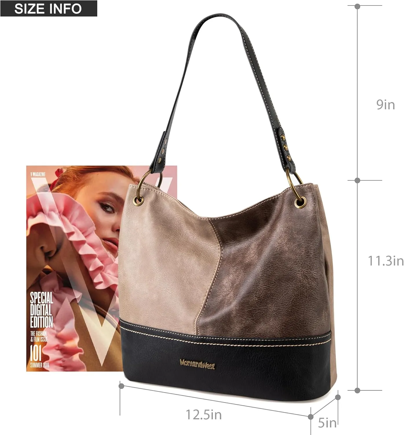 Montana West Purses for Women Hobo Shoulder Handbags with Zipper
