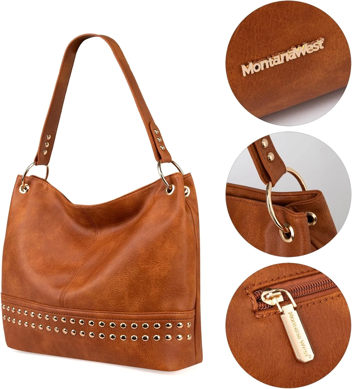 Montana West Purses for Women Hobo Shoulder Handbags with Zipper